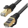 UNITEK Cabo de rede Ethernet plano Cat.7 SSTP 1m Preto RJ45 10Gbps 600MHz