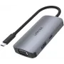 Unitek D1051A Hub USB-C com 1x USB 3.0, VGA, 2x HDMI, Power Delivery e MST