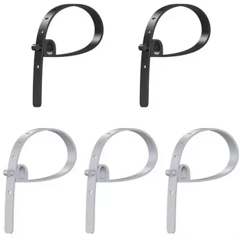UNITEK FlexiTie Conjunto de abraçadeiras de silicone para cabos, preto/cinzento