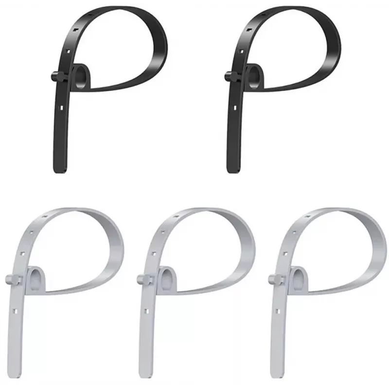 UNITEK FlexiTie Conjunto de abraçadeiras de silicone para cabos, preto/cinzento