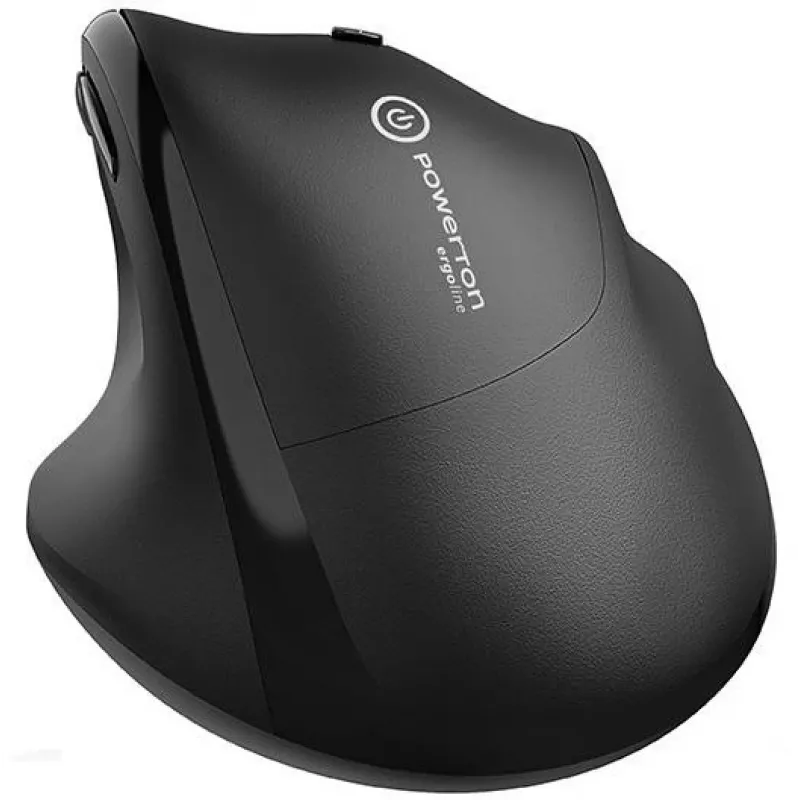 UNITEK Powerton ERGO CLOE rato sem fios – preto, 1600 DPI, design ergonómico para destros