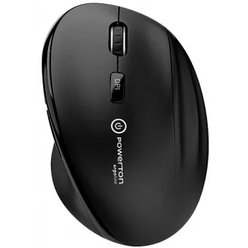 UNITEK Powerton ERGO CLOE rato sem fios – preto, 1600 DPI, design ergonómico para destros