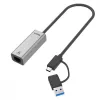 UNITEK Adaptador USB-A/C 3.1 Gen 1 para RJ45 2.5 Gigabit Ethernet U1313C