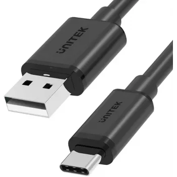 Cabo UNITEK USB-A para USB-C 2.0 480 Mbps 1 m preto
