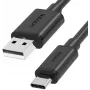 Cabo UNITEK USB-A para USB-C 2.0 480 Mbps 1 m preto