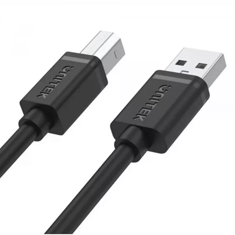 UNITEK Y-C430GBK cabo USB 2.0 ficha A para ficha B 1m preto