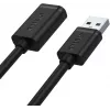UNITEK Y-C449GBK cabo de extensão USB 2.0, ficha tipo A macho para fêmea, 1,5 m, preto
