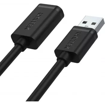 UNITEK Y-C449GBK cabo de extensão USB 2.0, ficha tipo A macho para fêmea, 1,5 m, preto