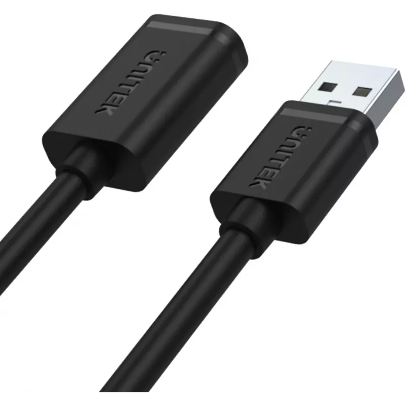 UNITEK Y-C449GBK cabo de extensão USB 2.0, ficha tipo A macho para fêmea, 1,5 m, preto