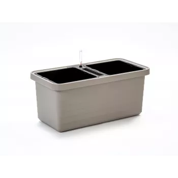 Urbalive Berberis Duo floreira com rega automática 78 x 39 cm, cinzento claro