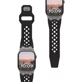 Urban Armor Gear Bracelete Monarch para Apple Watch Ultra/42/44/45/46mm – Preto/Titânio
