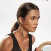 USAMS EP-43 auriculares estéreo USB-C em metal com microfone, preto