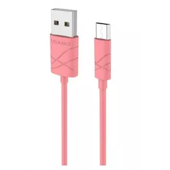 USAMS US-SJ039 U-Gee Pro cabo de dados e carregamento rápido 2A universal Micro USB para USB em PVC 1m vermelho