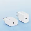 Carregador rápido USAMS Yi Series T65 20W PD com cabo USB-C para USB-C 60W, branco (OYXLTZ01)
