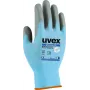 Uvex 60080 Luvas de segurança tamanho 12 Azul/Cinzento revestimento de espuma Aqua-Polymer 6008012