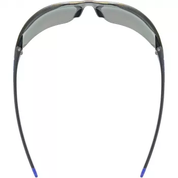 UVEX Equate Óculos de ciclismo, preto/azul mate/espelhado azul