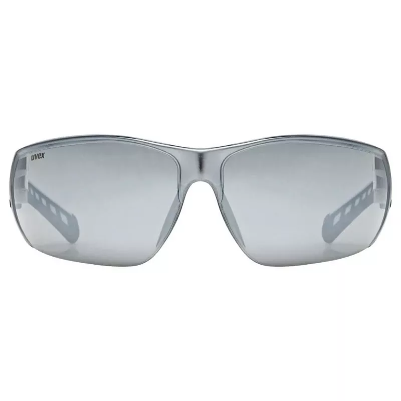 Óculos de ciclismo UVEX Equate, branco mate / espelhado prateado