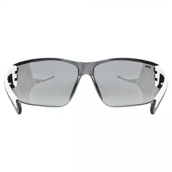 Óculos de ciclismo UVEX Equate, branco mate / espelhado prateado