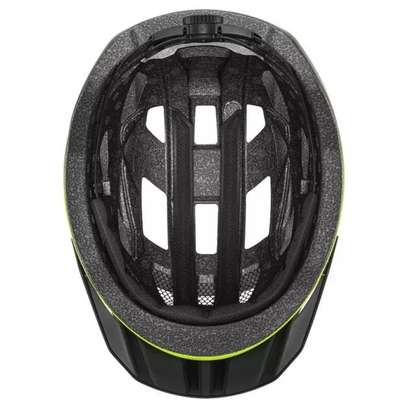 UVEX I-vo 2 Capacete de Bicicleta 56-60 cm, Amarelo Néon/Preto Mate
