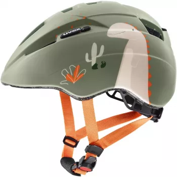Capacete de bicicleta para criança UVEX Kid 2 CC 46-52 cm, verde-salva