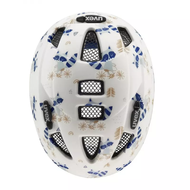 Capacete de bicicleta para criança UVEX Kid 2 CC 46-52 cm, Raccoon Matt