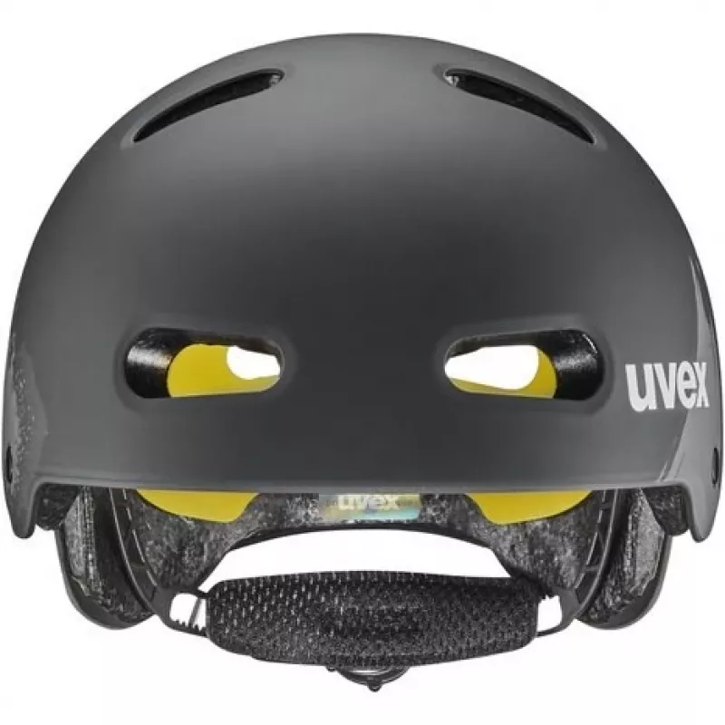 UVEX Kid 4 Style MIPS Capacete de bicicleta para criança, Dirt Black Matt