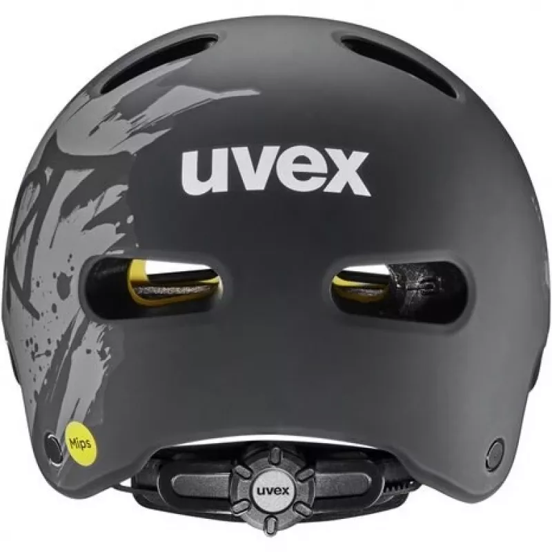 UVEX Kid 4 Style MIPS Capacete de bicicleta para criança, Dirt Black Matt