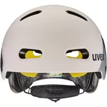 Capacete de bicicleta para criança UVEX Kid 4 Style MIPS, Dirt Warm Grey