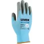 Luvas de segurança Uvex phynomic C3, tamanho 8 (M), cinzento/antracite, proteção contra cortes nível C, revestimento de espuma de polímero Aqua 6008008