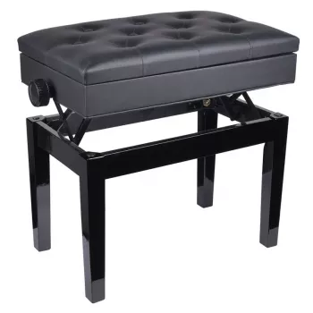 V-TONE BENCH 2 BK Banco de piano com arrumação, preto
