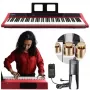 Piano digital portátil V-TONE BL-190 de 88 teclas com mecânica de martelo ponderada, preto