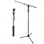 V-TONE DELUXE M1 Solo Suporte de microfone com braço articulado e base de tripé, altura ajustável 900-1600 mm, preto