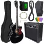 V-TONE EAG SET BK guitarra eletroacústica + conjunto de amplificador, preto