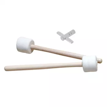 Bombo de marcha V-TONE MBD 22 para ombros, 22 polegadas, branco