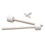 Bombo de marcha V-TONE MBD 22 para ombros, 22 polegadas, branco