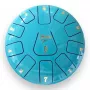 V-TONE VBJ 8-11 C Steel Tongue Drum Tank Drum, 11 Notas, Dó Maior, Preto Mate, com Baquetas e Bolsa