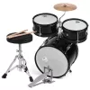 Bateria acústica júnior de 5 peças V-TONE VD JUNIOR BK para crianças, preta