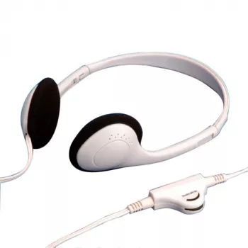 Auscultadores estéreo on-ear com fios VALUE 15.99.1316 com controlo de volume, cinzento