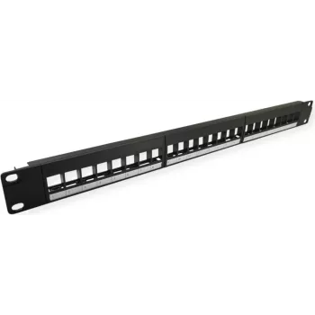 VALUE Patch panel Keystone 19 polegadas 1U 24 portas não blindado 3 peças (26.99.0368)
