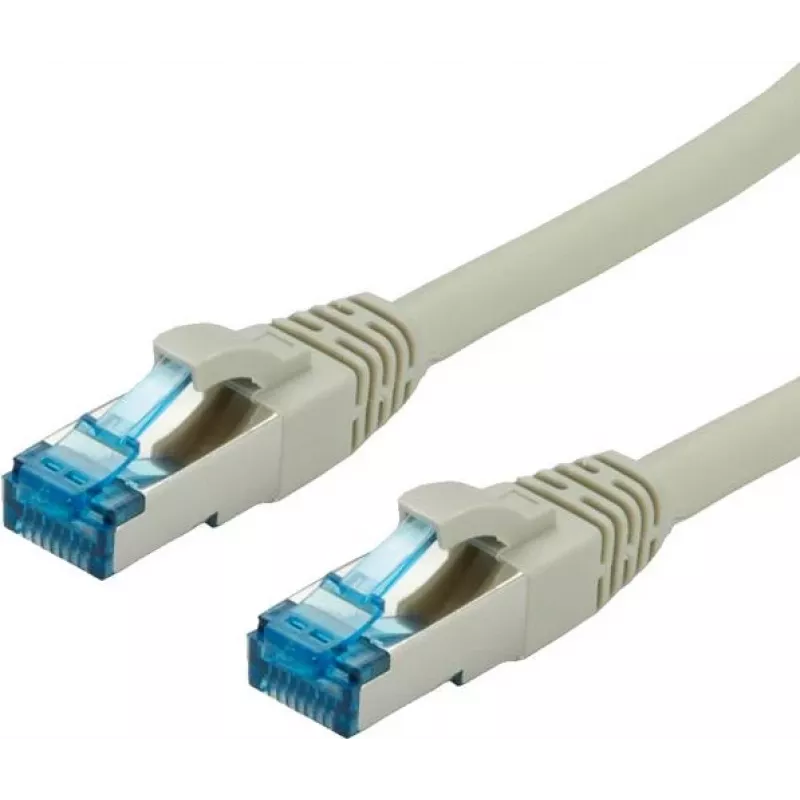 VALUE Cabo de rede RJ-45 (M) para RJ-45 (M) 10 m SFTP PiMF CAT 6e Molded Stranded Cinzento