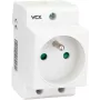 VCX GN TH Tomada de encastrar em calha DIN com condutor de proteção 230V 16A Schuko tipo F