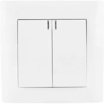 VCX WESA LC 04 Interruptor duplo com retroiluminação, branco