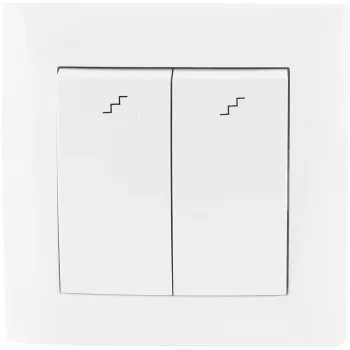 VCX WESA LC 05 Interruptor de escada duplo, branco