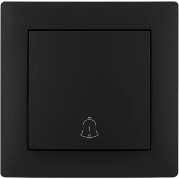 Botão de campainha VCX WESA LC 06, preto, montagem à superfície, IP44