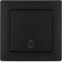 Botão de campainha VCX WESA LC 06, preto, montagem à superfície, IP44