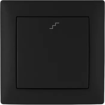 VCX WESA LC 11C Interruptor de escada de duas vias, encastrar, 10AX, 250V AC, preto