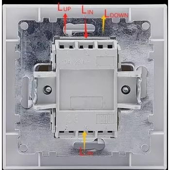 VCX WESA LC 12 Interruptor de estore, 2 botões, botão, encastrar, branco