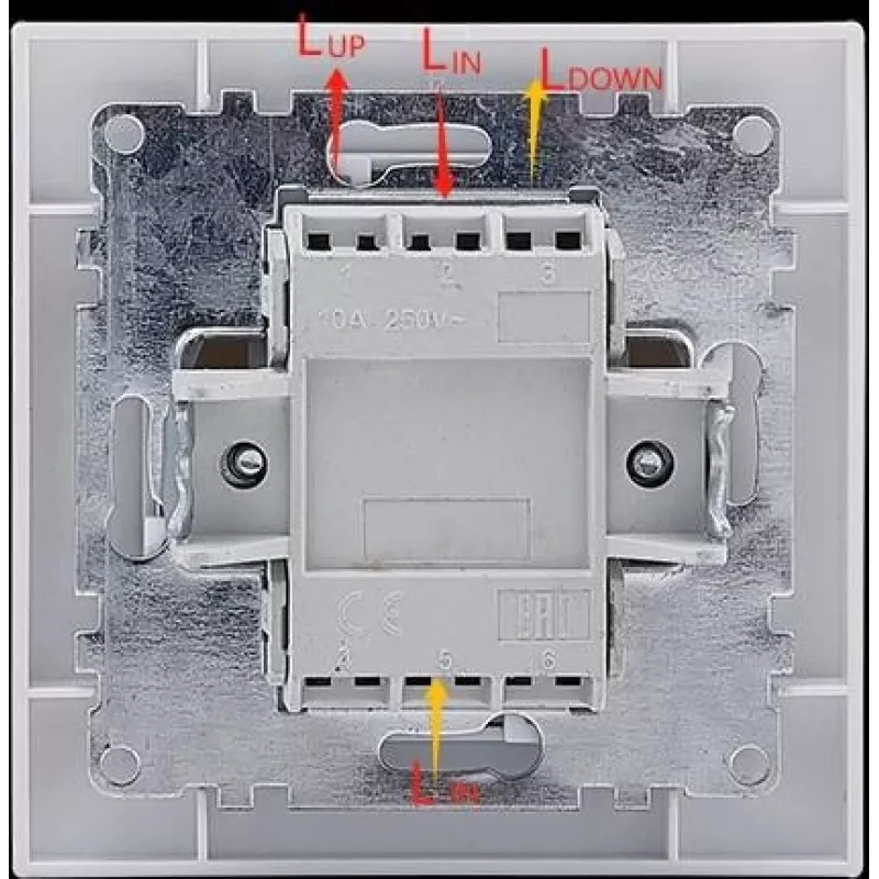VCX WESA LC 12 Interruptor de estore, 2 botões, botão, encastrar, branco