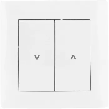 VCX WESA LC 12 Interruptor de estore, 2 botões, botão, encastrar, branco