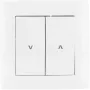 VCX WESA LC 12 Interruptor de estore, 2 botões, botão, encastrar, branco